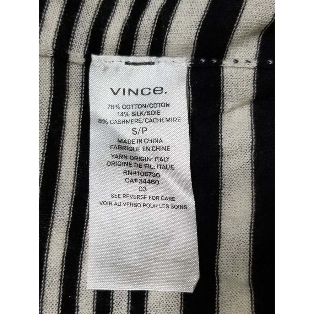 Vince Oversized Striped Crewneck Sweater Cotton Silk Cashmere NWT Size S $245 - Picture 16 of 16